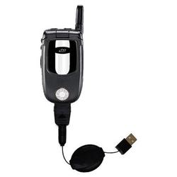 Gomadic Retractable USB Cable for the Nextel i710 with Power Hot Sync and Charge capabilities - Bran