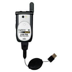 Gomadic Retractable USB Cable for the Nextel i920 with Power Hot Sync and Charge capabilities - Bran