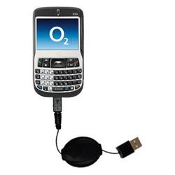 Gomadic Retractable USB Cable for the O2 XDA Cosmo with Power Hot Sync and Charge capabilities - Bra