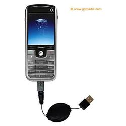 Gomadic Retractable USB Cable for the O2 XPhone II with Power Hot Sync and Charge capabilities - Bra