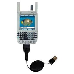 Gomadic Retractable USB Cable for the PalmOne Treo 270 with Power Hot Sync and Charge capabilities - Gomadic