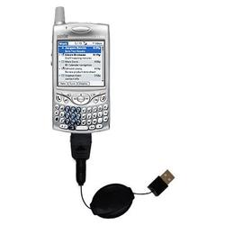 Gomadic Retractable USB Cable for the PalmOne Treo 650 with Power Hot Sync and Charge capabilities - Gomadic