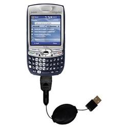 Gomadic Retractable USB Cable for the PalmOne Treo 750 with Power Hot Sync and Charge capabilities - Gomadic