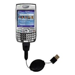 Gomadic Retractable USB Cable for the PalmOne Treo 750v with Power Hot Sync and Charge capabilities - Gomadi