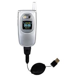 Gomadic Retractable USB Cable for the Samsung SGH-P510 with Power Hot Sync and Charge capabilities - Gomadic