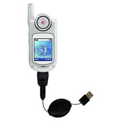 Gomadic Retractable USB Cable for the Samsung SGH-P735 with Power Hot Sync and Charge capabilities - Gomadic