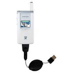 Gomadic Retractable USB Cable for the Samsung SGH-S200 with Power Hot Sync and Charge capabilities - Gomadic