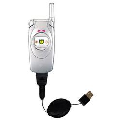 Gomadic Retractable USB Cable for the Samsung SGH-S300 with Power Hot Sync and Charge capabilities - Gomadic