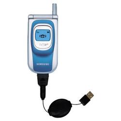 Gomadic Retractable USB Cable for the Samsung SGH-T200 with Power Hot Sync and Charge capabilities - Gomadic