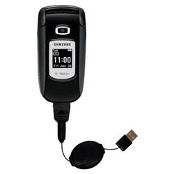 Gomadic Retractable USB Cable for the Samsung SGH-T309 with Power Hot Sync and Charge capabilities - Gomadic
