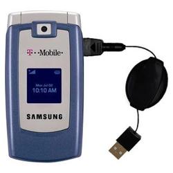 Gomadic Retractable USB Cable for the Samsung SGH-T409 with Power Hot Sync and Charge capabilities - Gomadic