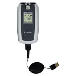 Gomadic Retractable USB Cable for the Samsung SGH-T719 with Power Hot Sync and Charge capabilities - Gomadic