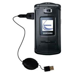 Gomadic Retractable USB Cable for the Samsung SGH-V804 with Power Hot Sync and Charge capabilities - Gomadic