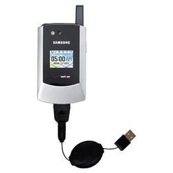 Gomadic Retractable USB Cable for the Samsung SGH-X426 with Power Hot Sync and Charge capabilities - Gomadic