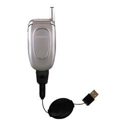Gomadic Retractable USB Cable for the Samsung SGH-X427 with Power Hot Sync and Charge capabilities - Gomadic