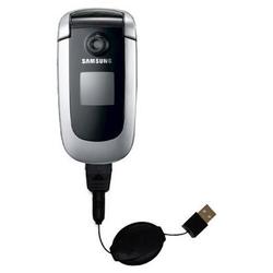 Gomadic Retractable USB Cable for the Samsung SGH-X660 with Power Hot Sync and Charge capabilities - Gomadic