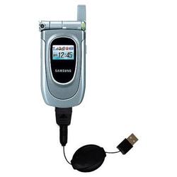Gomadic Retractable USB Cable for the Samsung SGH-Z105 with Power Hot Sync and Charge capabilities - Gomadic