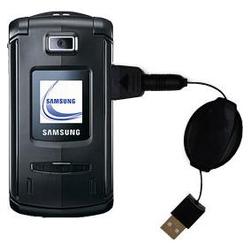 Gomadic Retractable USB Cable for the Samsung SGH-Z540 with Power Hot Sync and Charge capabilities - Gomadic