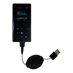 Gomadic Retractable USB Cable for the Samsung Yepp YP-K5JZB 1GB with Power Hot Sync and Charge capabilities