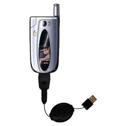 Gomadic Retractable USB Cable for the Sanyo MM-5600 with Power Hot Sync and Charge capabilities - Br