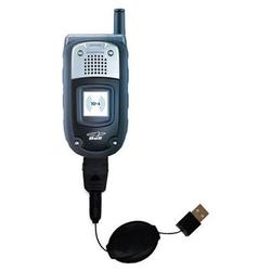 Gomadic Retractable USB Cable for the Sanyo RL-7300 with Power Hot Sync and Charge capabilities - Br