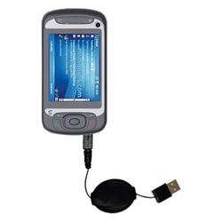 Gomadic Retractable USB Cable for the T-Mobile MDA Vario II with Power Hot Sync and Charge capabilities - Go