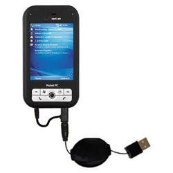 Gomadic Retractable USB Cable for the Verizon XV6700 with Power Hot Sync and Charge capabilities - B