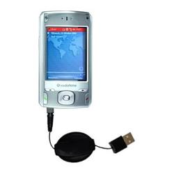 Gomadic Retractable USB Cable for the Vodaphone VPA Compact II with Power Hot Sync and Charge capabilities -