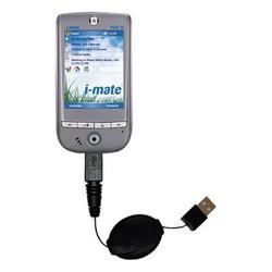 Gomadic Retractable USB Cable for the i-Mate PDA-N PPC with Power Hot Sync and Charge capabilities - Gomadic