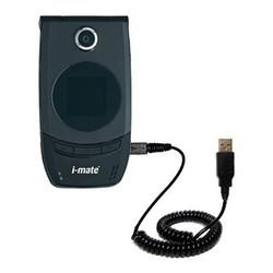 Gomadic Retractable USB Cable for the i-Mate SmartFlip with Power Hot Sync and Charge capabilities - Gomadic