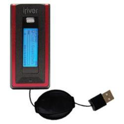 Gomadic Retractable USB Cable for the iRiver T20 with Power Hot Sync and Charge capabilities - Brand