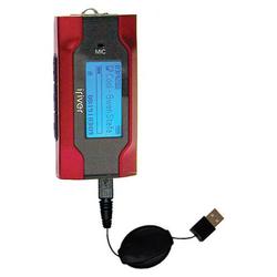 Gomadic Retractable USB Cable for the iRiver T30 with Power Hot Sync and Charge capabilities - Brand