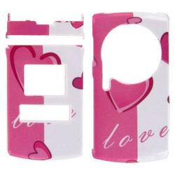 Wireless Emporium, Inc. Samsung Flipshot SCH-U900 Pink Hearts Snap-On Protector Case Faceplate