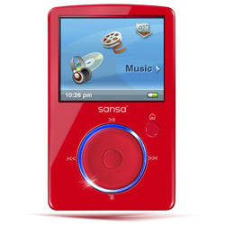 SanDisk Corporation SanDisk Sansa Fuze MP3 Player 4GB - Red