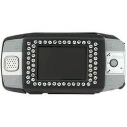 Wireless Emporium, Inc. Sidekick iD Black Bling Rubberized Snap-On Protector Case Faceplate