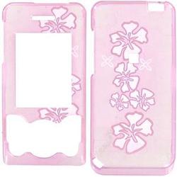Wireless Emporium, Inc. Sony Ericsson W580i Trans. Pink Hawaii Snap-On Protector Case Faceplate