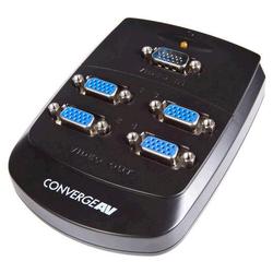 STARTECH.COM Startech.com Converge A/V ST124W 4-Port Video Splitter - 1 x HD-15 Video In, 4 x HD-15 Video Out - 1600 x 1200 - UXGA