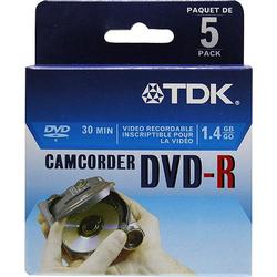 TDK 2x DVD-R Media - 1.4GB - 80mm Mini - 5 Pack Jewel Case