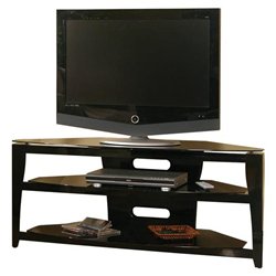 Techcraft BCE48 TV Stand - Glass, Steel - Black