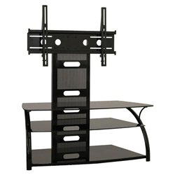 Techcraft LCD42 TV Stand - Metal, Glass - Black