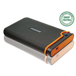 TRANSCEND INFORMATION Transcend 2.5 StoreJet Portable Hard Drive Shockproof with U.S. Military Standard -250GB Mobile