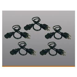 Tripp Lite P030-002-5 Standard Power Cord - Black 125V AC - 2ft (5 pack)