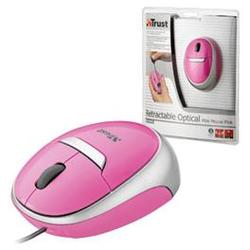 Trust MI-2850Sp Retractable Optical Mini Mouse Pink - Optical - USB