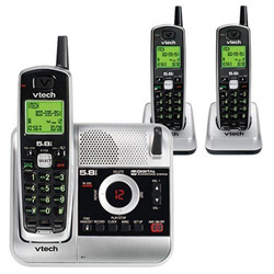 VTECH Vtech CS5121-3 Three Handset Cordless Phone System with Digital Answering System and Caller ID