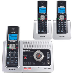 VTECH Vtech DECT 6.0 3 Handset Cordless Phone System With Caller ID And ITAD