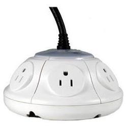 ezGear ezSpace UFO 6-Outlet Surge Protector & Space-Saving Plug Expander