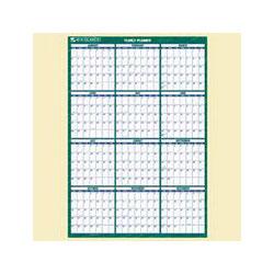 At-A-Glance 2008 Reversible/Erasable Vertical Dated Yearly Wall Planner, 24 x 36 , Green/Blue