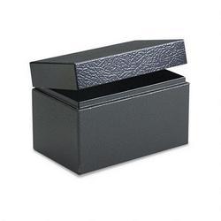 Buddy Products 3 x 5 Steel Card File, 3 3/8 File Depth, Black