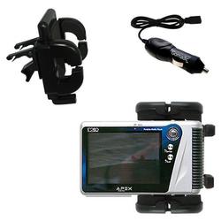 Gomadic APEX Digital E2go Auto Vent Holder with Car Charger - Uses TipExchange