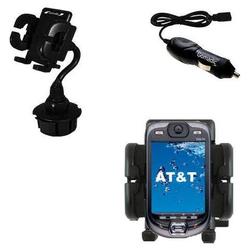 Gomadic AT&T SX66 PPC Auto Cup Holder with Car Charger - Uses TipExchange